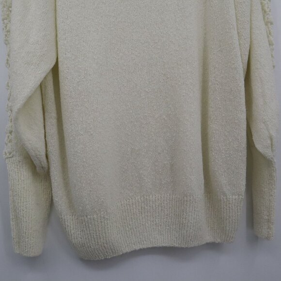 Brownstone Studio Crochet Sweater Women L Ivory Twee Grannycore Boho Vintage - Picture 9 of 16